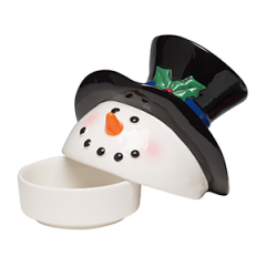 Scentsy Snowman Countdown Two Piece Dish Set