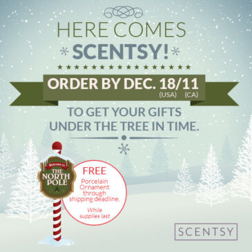 Scentsy.com shipping deadlines extended for Christmas delivery!