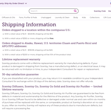 Scentsy Shipping Rates