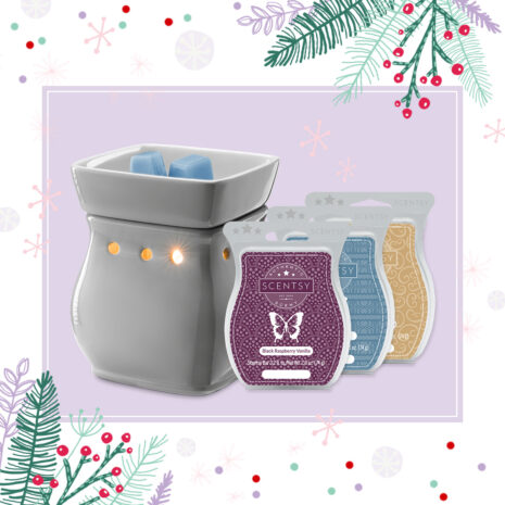 Classic Curve Gloss Gray Warmer Scentsy Gift Bundle